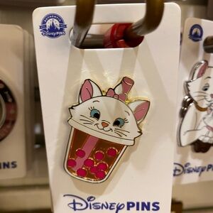 2024 Disney Parks Marie Aristocats Boba Bubble Tea Sipper Drink OE Pin BNWT new